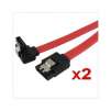 SATA Serial ATA HD Hard Drive Right Angle Data Cables (Set of 2)