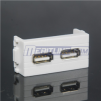 Dual Port USB Wall Plate Coupler