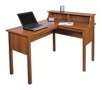 OfficeMax L Desk with organizer, Pecan