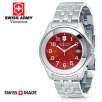 Victorinox Swiss Army 241285.CB Swiss Made Military Time Red Dial 100M Mens Watch