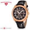 Swiss Legend Vault Collection Swiss Chronograph Rose Goldtone IP Leather Strap Mens Watch
