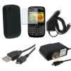 Starter Kit for BlackBerry Curve 8520/8530 (Travel + Car Charger + Screen Protector + Case + Cable)