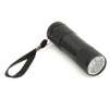 Compact 9 LED Flashlight with Lanyard (Black)