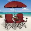 Portable Beach Chair & Umbrella Set