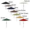 9-Foot Aluminum Outdoor Market Umbrella with Crank and Auto-tilt