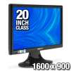 Hannspree HF207HPB 20" LCD Monitor - 1600x900, 15000:1 Dynamic, 1000:1 Native, 16:9, 5ms, Integrated Speakers, VGA, HDMI