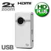 Flip UltraHD Pocket Digital Camcorder - 120 Minute Video Capture, 8GB HDD, 2.0" LCD, White, Refurbished