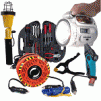 Automobile Emergency Tool Geek Kit w/Radio Flashlight, 12V Work Light, 36-Pc Tool Set, Tire Gauge, Car Charger & More!