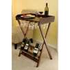 Walnut Folding Wine Serving Tray