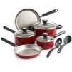 Farberware 10-Piece Cookware Set - Red