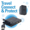 Belkin Hi-Speed USB 2.0 Pocket Hub with Travel Surge Protector
