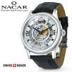 Nacar 02-29APS236-ASL1 Swiss Made ETA 2842 Automatic Skeleton Dial Sapphire Crystal Mens Watch