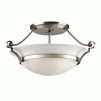 Antique Silver 3-Light Rustica Semi Flush Ceiling Light