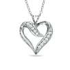 Diamond Accent Heart Pendant in Sterling Silver