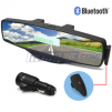 Bluetooth Rear View Mirror Hands_free Car Kit, With Built-in Micropone and Wireless FM Earpiece