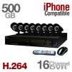 Night Owl Scorpion 168500 Network DVR and 8 Camera Security System - 16 Channels, H.264, 500GB,