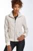 Steve Madden Ruched Faux Leather Bomber Jacket