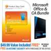 Microsoft Office Home and Business 2010 Product Key Card & CA Internet Security Suite 2010
