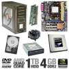 AMD Quad Core Complete PC Kit: Motherboard/Processor/4GB Memory/1TB HDD/DVD Writer/CPU Cooler/Power Supply