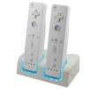 Dual Charging Station w/ 2 Rechargeable Battery & LED light for Wii Remote Control