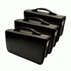 104 Disc Capacity Black Leather-like Quality CD Wallet 3-Pack Combo