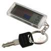 Solar Flashing Key Ring w/ Clock, US Flag