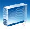 Glass Paperweight, USA Flag