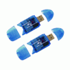 2 Pack of Supermedia Handy 6 in 1 USB Flash Memory Card Reader, Blue