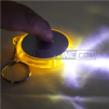 Mini Flying Disk Shape Keychain with LED Light Color Random