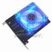 Powmax Blue LED PCI Expansion Slot 80mm Case Fan Card
