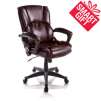 True Innovations High-Back Bonded Leather Massage Chair, 41"H x 25 1/4"W x 27 1/2"D, Brown