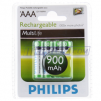 AAA Rechargeable NiMH Battery 1.2V 4Pc-Pack, 900mAh. MultiLife Nickle Metal Hydride Battery