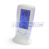 Digital LCD Alarm Clock with Calendar and Thermometer,White