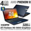 Gateway NV53A36u 15.6" Laptop: AMD Triple Core 2.1GHz, 4GB RAM, 320GB HDD, Windows 7 Premium