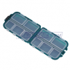 Tackle Box, Portable Plastic Fishing Tackle Box with 10 Compartments, Green