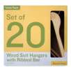 Suit Hangers with Ribbed Bar (Set of 20)