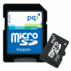 PQI 2GB microSD card with SD Adapter