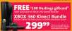 Xbox 360 4GB Kinect Bundle + Free Hastings Gift Card ($100 Value) (In-store Only)