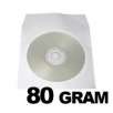 SuperMediaStore CD DVD White Paper Sleeves 80 Gram with Clear Window 100 Pack