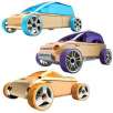 Automoblox Mini 3-Pack Orange Convertible, Purple Sports Utility, Blue Sport Van