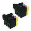 Brother 8 Pack LC61 (LC-61) High Yield Compatible Inkjet/Ink Cartridges Combo (Two each: LC61BK, LC61C, LC61M, LC61Y)