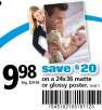 24x36 Matte or Glossy Poster for $9.98