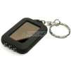 Mini Solar Powered LED Flashlight Keychain, Black