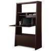 Secretary 4-Shelf Bookcase, 60 13/16"H x 34 4/5"W x 15 3/4"D, Cinnamon Cherry