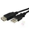 USB 2.0 Type A to A Extension Cable M / F, 10 FT / 3 M, Black