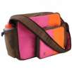 O Yikes Tangerine & Rasberry Messenger Diaper Bag