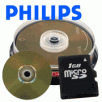 PHILIPS LightScribe 16X DVD+R Media (Version 1.2) 100 Pack in Cake Box with Free 1GB MicroSD Card