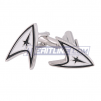 Metal Cufflinks, Arrowhead Starfleet Badge Shape