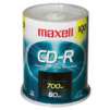 Maxell CD-R Media Spindle 700MB/80 Minutes, Pack Of 100