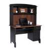 Christopher Lowell Shore Mini Solutions Computer Desk With Hutch, 63 1/4"H x 47 1/2"W x 23 1/2"D, Antique Black